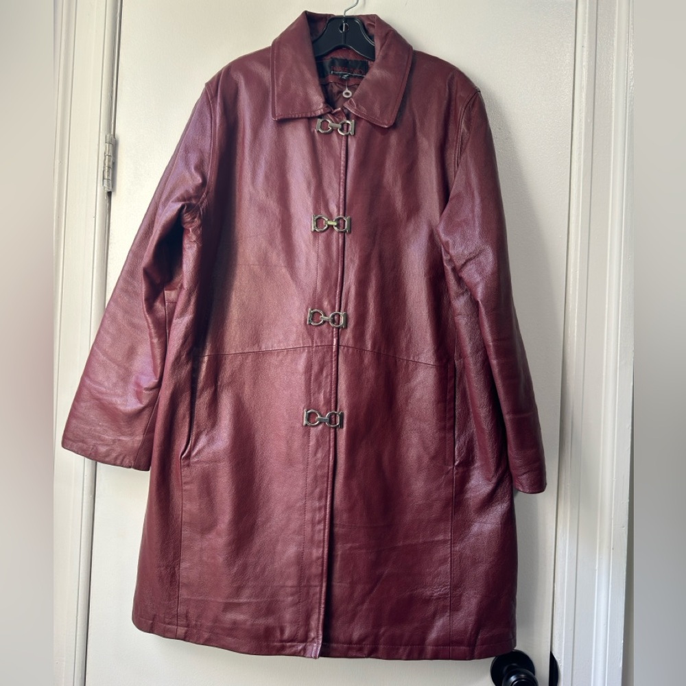 Phase Two Women’s Genuine Soft Leather Jacket Coat 🧥 Size 1XL